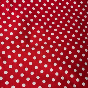 Waverly Big Dots Poppy Red Polka Dot 100% Cotton Fabric 3 Yards‎ Quilting Crafts